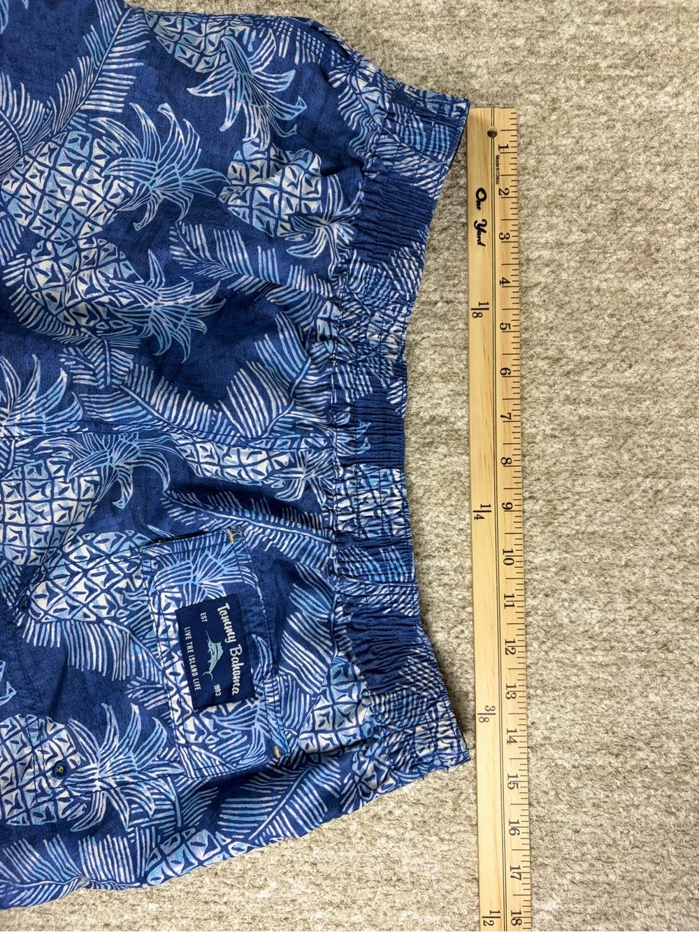Tommy Bahama Navy Blue Pineapple Board Shorts